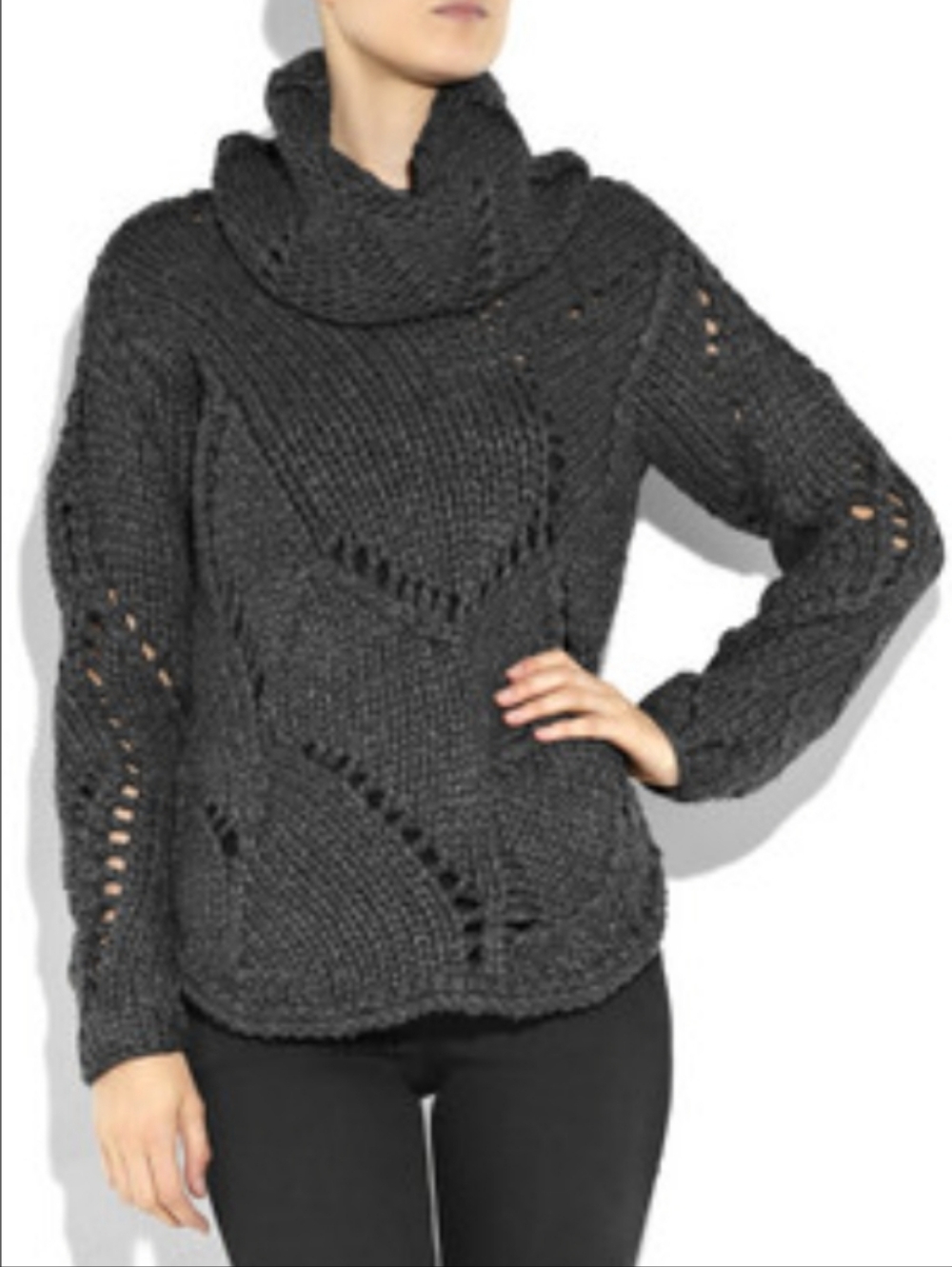 HELMUT LANG chunky knit turtleneck - size medium